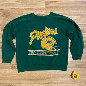 Vintage Champion Green Bay Packers Green Crewneck Sweatshirt – Size XL